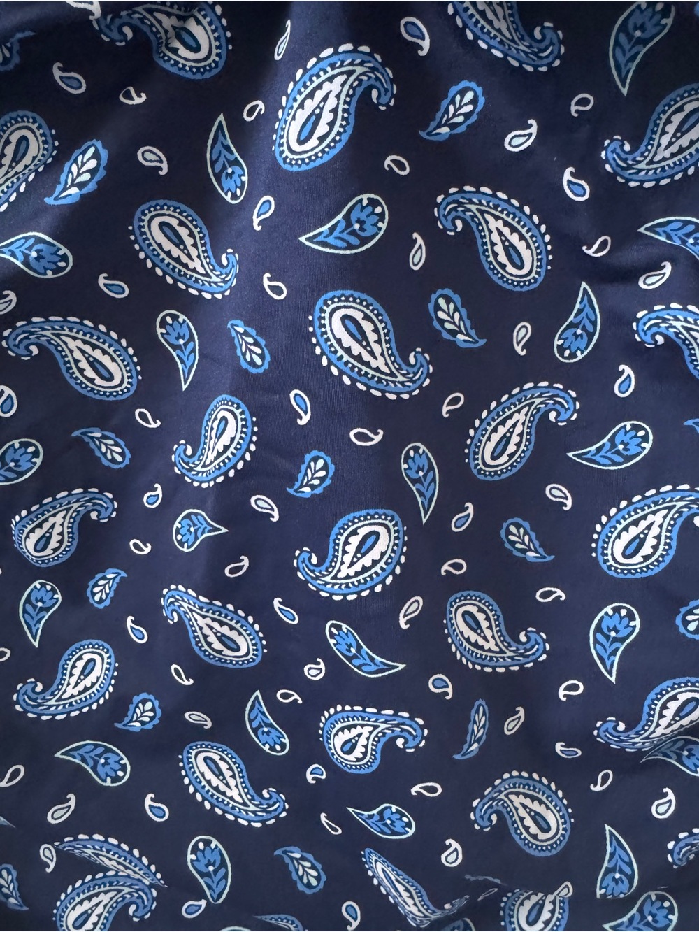 Lands' End Navy and White Swim Tankini Top with Paisley Accents - 14D - Picture 6 of 13